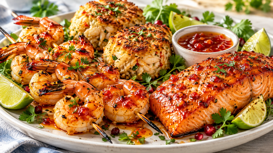 3 Pepper Jelly Seafood Recipes: Shrimp, Crab Cakes & Salmon