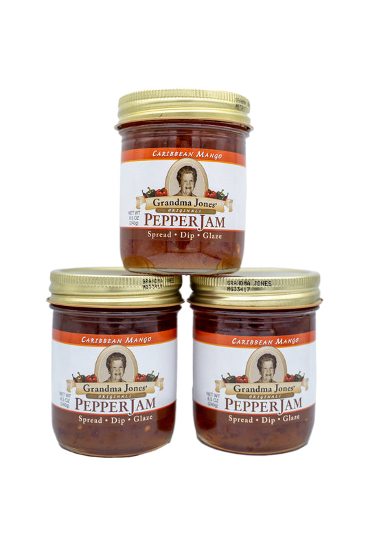 Caribbean Mango Pepper Jelly Three Pack (8 oz jars) - Free Shipping!