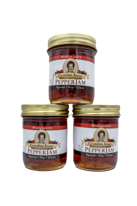 Pomegranate Pepper Jelly Three Pack (8 oz jars)