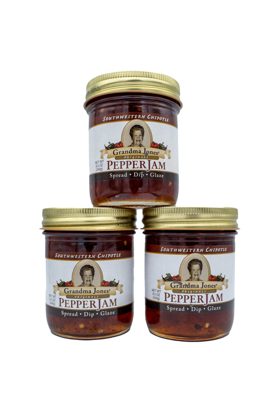 Southwestern Chipotle Pepper Jelly Three Pack (8 oz jars)